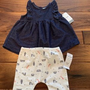 NWT Petit Lem Denim dress with leggings